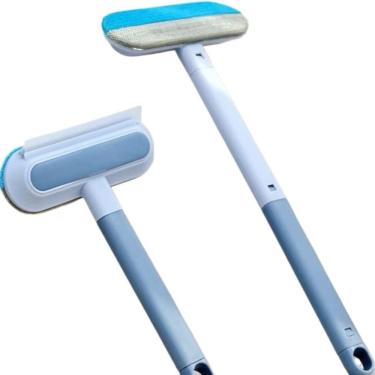 Imagem de Limpador Multiuso Vidros E Tecidos Escova Tira Pelos Pet 4 Em 1 Com Cabo 43cm