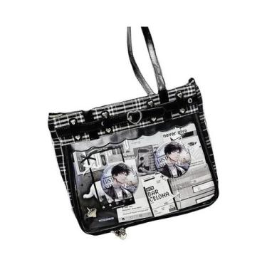 Imagem de Bolsa De Ombro Feminina Grande Capacidade Estilo Y2K Punk Goth Ulzzang