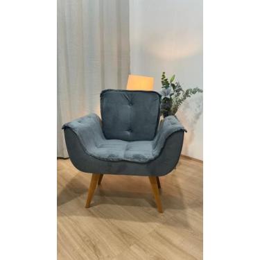 Imagem de Poltrona Decorativa 1 Lugar Rebeca - MASTER, Cinza prata