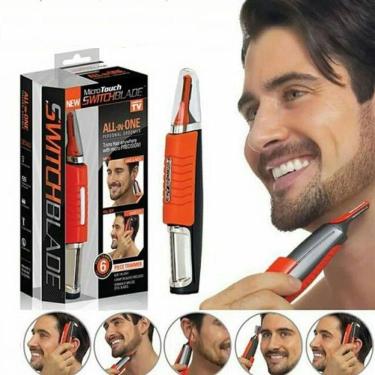 Imagem de Aparador Multifuncional Utibom 6 em 1 para Cabelo e Pelos Lâmina Aço Inoxidável a Pilha