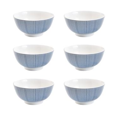 Imagem de Cj 6 Bowls Cumbuca de Porcelana Branca C/Estampa Atlantis 700ml 15x7,5cm Lyor