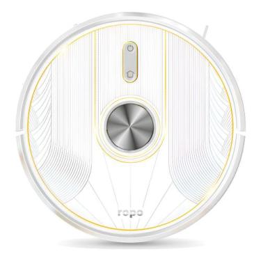 Imagem de Robô Aspirador Ropo Glass 5 Varre Aspira E Passa Pano Branco, Bivolt