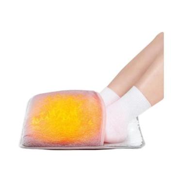 Imagem de Almofada De Aquecimento Elétrica USB De Pelúcia Macia Para Pés, Tapete