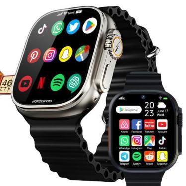 Imagem de Smartwatch Horizon 16GB chip 4G celular de pulso apps play store Camer