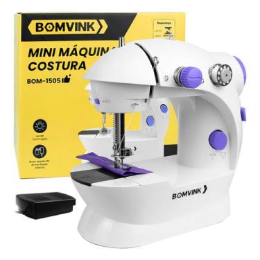 Imagem de Mini Maquina De Costura Portatil Eletrica Para Tecidos Linha - BOMVINK