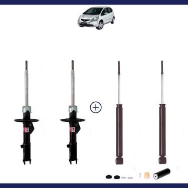 Imagem de Amortecedor Dianteiro Traseiro Original + kit Honda Fit 2003 - KAYABA