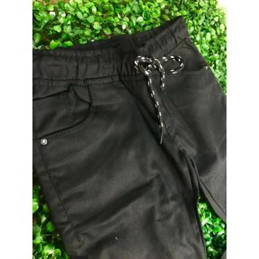 Imagem de Calça Sarja  Infantil Masculino Jogger Preto com Punho - ARTICOLARE, 4