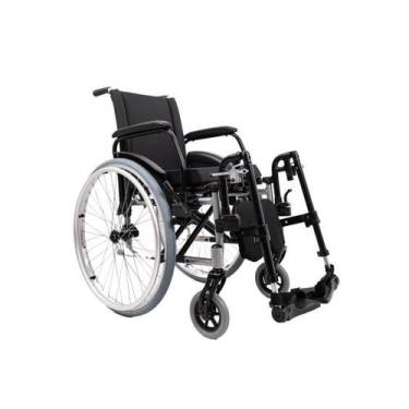 Imagem de Cadeira de Rodas K2 Alumínio Pés Eleváveis Ortobras, 42cm, Prata
