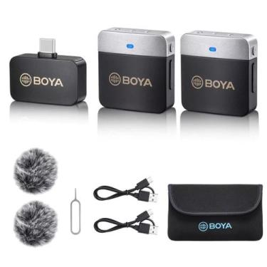 Imagem de Microfone de Lapela sem fio Boya BY-M1V4 USB-C Dual-Channel