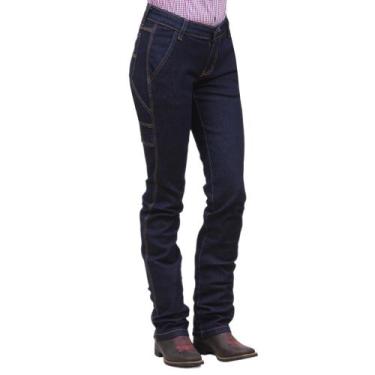 Imagem de Calça Jeans Feminina Carpinteira Azul Cowboy Winner 36294, 36