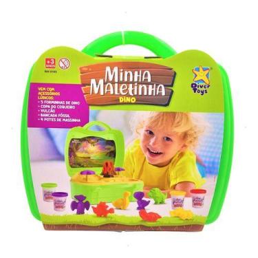 Imagem de Maletinha De Brinquedo Dino Massinha De Modelar Acessórios - Divertoys