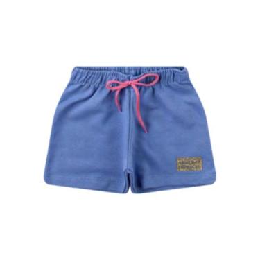 Imagem de Shorts Bebê menina com Aplique Arrumadinhos, Azul, 01