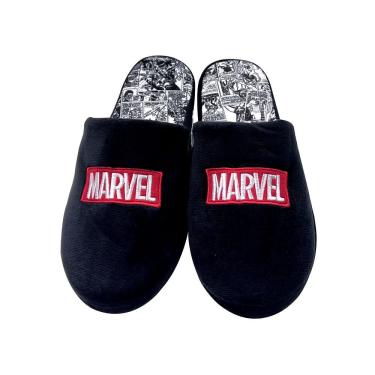 Imagem de Pantufa Masculina Fechada Preta Marvel Nº 40/41