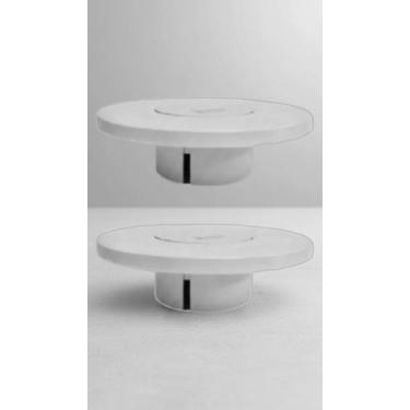 Imagem de Kit 2 Acabamentos Parede Tubulação Ar Condicionado Branco - Congratula