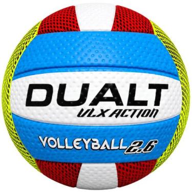 Imagem de Bola de Voleibol Quadra Dualt VLX Action 2.6, Preto, Vermelho, Azul, V