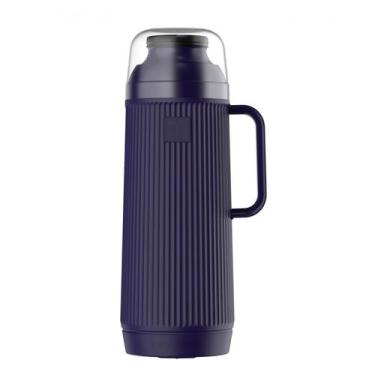 Imagem de Garrafa Térmica cor Azul 1 Litro Café Quente Frio Termolar