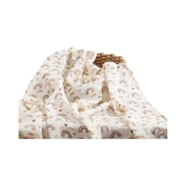 Imagem de Cobertor De Muslin De Algodão De Bambu Macio E Fofo Para Bebês 120x110