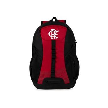 Imagem de Mochila do Flamengo Masculina Esportiva Oficial com Rede de Suporte para Bola U / Preto