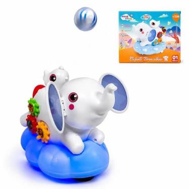 Imagem de Elefante Brincalhão Musical com Luzes e Bolinha Flutuante Aperta e Vai