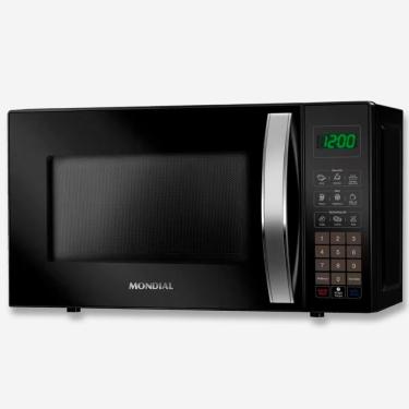 Imagem de Micro-ondas Bancada Mondial MO-01-21B 21L 1200W com Funções Descongelar Manter Aquecido Tira Odor e Menu Dia a Dia