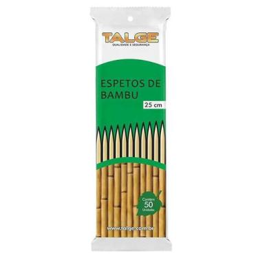 Imagem de Espeto De Bambu Palito Churrasco 25cm 50 Unidades Talge