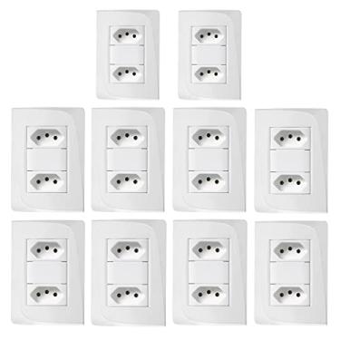 Imagem de Kit 10X Espelho Completo + Tomada 10A 20x + Módulo Cego 10x Pezzi