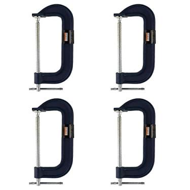 Imagem de Kit 4 Grampos Tipo C Marceneiro Pesado 6 Polegadas Starfer