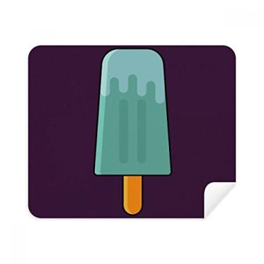 Imagem de Pano de limpeza azul verde picolé doce gelo limpador de tela 2 peças tecido de camurça