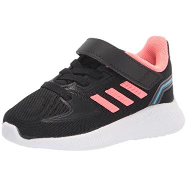 Imagem de adidas Tênis de corrida unissex infantil Runfalcon 2.0, Núcleo preto/vermelho ácido/Sky Rush, 9 Toddler