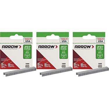 Imagem de Arrow Fastener 214 grampos JT21 genuínos, 1.000 grampos – Pacote com 3