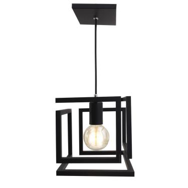 Imagem de Luminária Pendente Infinity Preto+Lâmpada Filamento G80 110V