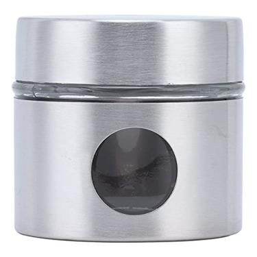 Imagem de Jarra de recipiente de gr?os de caf¨¦,mini jarra selada de vidro de ferro, tanque de armazenamento de cozinha, decora??o de casa, para a?¨²car, caf¨¦, ch¨¢, farinha, biscoitos, feij?o(SILVER), Jarra