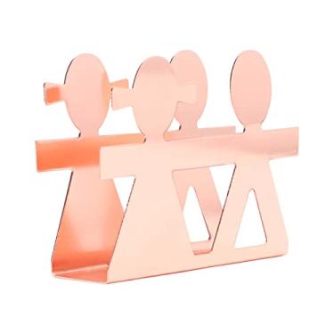 Imagem de Suporte de guardanapo vertical, elegante suporte de guardanapo curvado resistente ao desgaste fácil de limpar multifuncional padrão humanóide vertical para hotel para bar para cafeteria