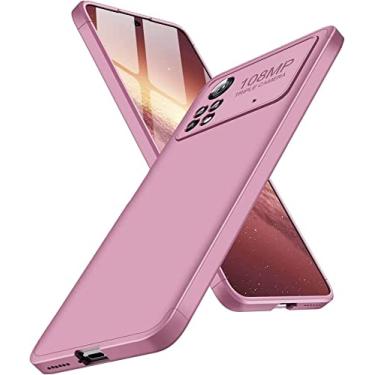 Imagem de Capa Capinha 360 Para Xiaomi Poco X4 Pro 5G Case Fosca Anti Impacto Premium (Rosa)