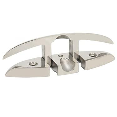 Imagem de Tbest 217 mm/8,5 polegadas grampo dobrável para barco, doca dobrável para barco, grampo de corda 316, aço inoxidável altamente polido para cruzadores de embarcações e pontões