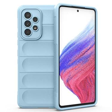 Imagem de Capa à prova de choque para Samsung Galaxy A12 A22 A32 A52 A52S 5G A13 4G A23 A33 A53 A73 M12 M32 M52 M23 M33 Capa de telefone traseira de silicone, azul claro, para Samsung M32 4G