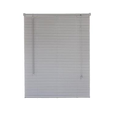 Imagem de Persiana Horizontal PVC Cinza 120 (L) x 160 (A) Lâminas Resistentes Flexíveis C/ Kit de Instalação