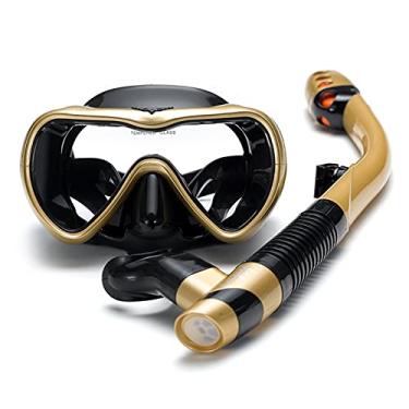 Imagem de Tingpai Conjunto de Snorkel à Prova de Fugas Óculos de Snorkeling -embaçante pa Natação Óculos com Respi ção Fácil Tubo de Snorkel Seco pa Snorkeling Natação Mergulho autônomo