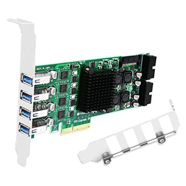 Imagem de FebSmart cartão USB 3.0 de 4 canais com 8 portas PCI Express Superspeed, 4 canais dedicados de 5 Gbps 20 Gbps de largura total, tecnologia integrada de energia própria, não precisa de fonte de alimentação adicional (FS-4C-U8S-Pro)