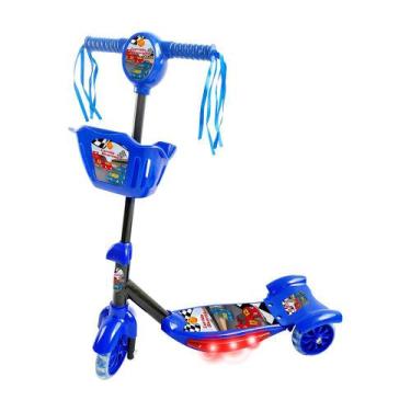 Imagem de Patinete Infantil 03 Rodas Com Cesta Azul - Dm Toys