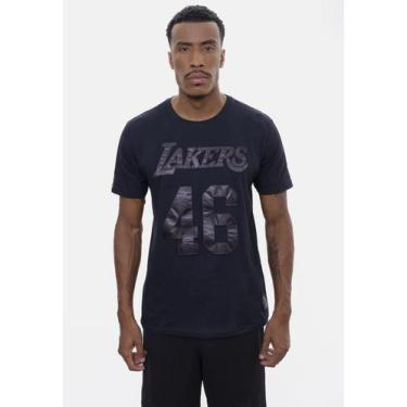 Imagem de Camiseta Nba Year Applique Los Angeles Lakers Preta