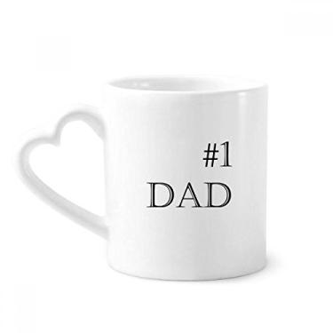 Imagem de Nº 1 Caneca com citação do festival dos pais café cerâmica copo de coração de vidro