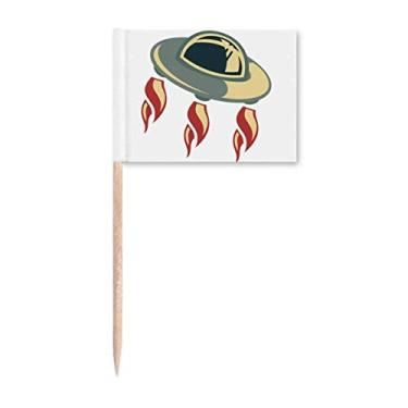 Imagem de Universe Alien Monster UFO Marcador de Palito de Dente Topper Decoração de Festa