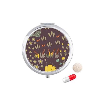 Imagem de Mung Bean Flower Plant Paint Pill Case Bolso Caixa de Armazenamento de Remédios Dispensador de Recipiente