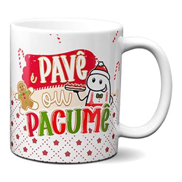 Imagem de Caneca Flork de Natal Frase Engraçada Pavê ou Pacumê (Branca)