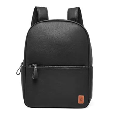 Imagem de Mochila Executiva Grande De Couro Legítimo Bovino Notebook 14 pol. (PRETO)