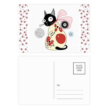 Imagem de Animal Pet Lover Lindo Gato Natal Flor Celebração Cartão Postal Bênção Cartão Cartão de Correio