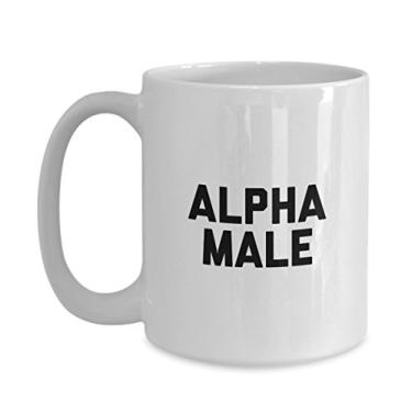 Imagem de Caneca masculina alfa - Presentes para ele - Xícara de café - Am Black White Plus Gay Team Dominant Affirmation Dynamic Challenge
