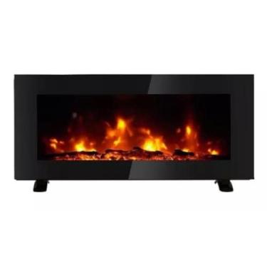 Imagem de Lareira Elétrica Parede, Bancada e Piso Com Controle 98cm x 46cm 127V