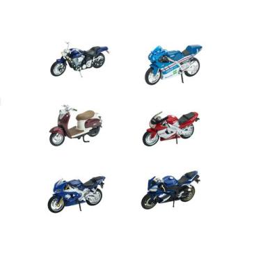 Imagem de Moto Miniatura Coleção Mix Yamaha Escala 1:18 Brinquedos - Dm Toys